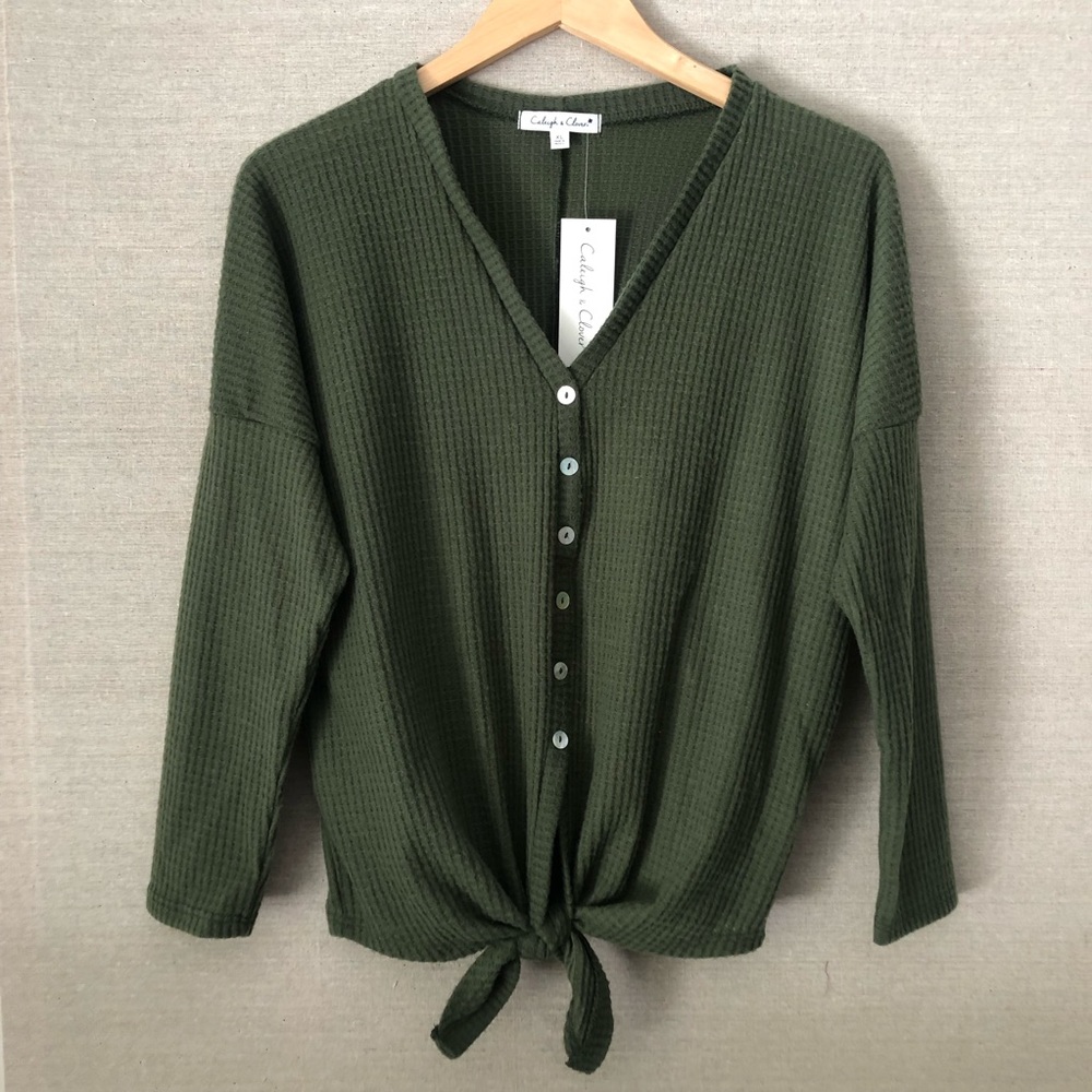 Caleigh & Clover NWT cozy waffle knit top